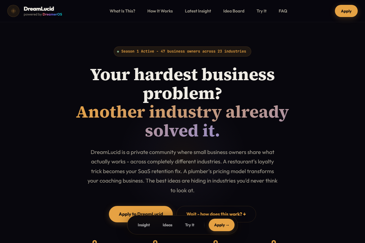 DreamLucid project preview